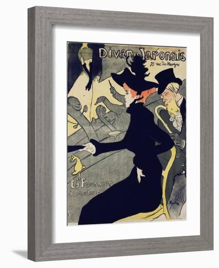 Divan Japonais-Henri de Toulouse-Lautrec-Framed Art Print