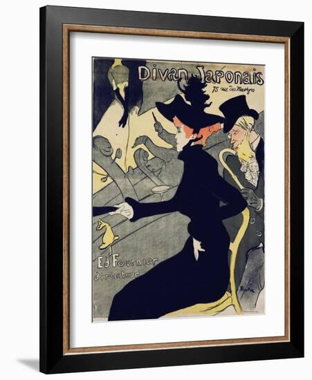 Divan Japonais-Henri de Toulouse-Lautrec-Framed Art Print