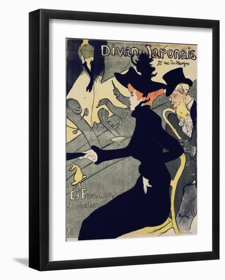 Divan Japonais-Henri de Toulouse-Lautrec-Framed Art Print