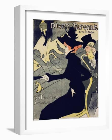 Divan Japonais-Henri de Toulouse-Lautrec-Framed Art Print