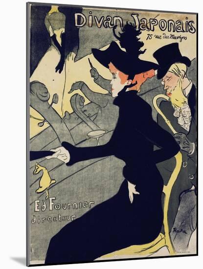 Divan Japonais-Henri de Toulouse-Lautrec-Mounted Art Print