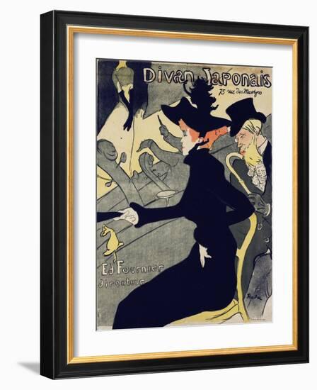 Divan Japonais-Henri de Toulouse-Lautrec-Framed Art Print