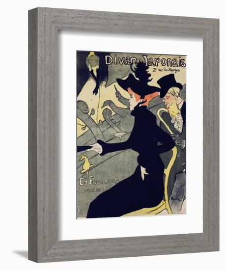 Divan Japonais-Henri de Toulouse-Lautrec-Framed Art Print