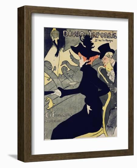 Divan Japonais-Henri de Toulouse-Lautrec-Framed Art Print