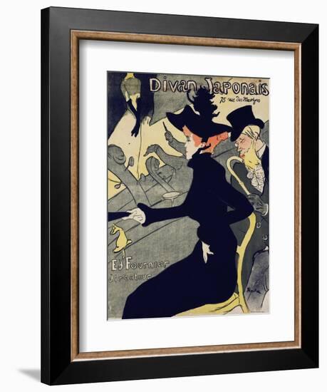 Divan Japonais-Henri de Toulouse-Lautrec-Framed Art Print