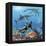 Diver And Prehistoric Life, Artwork-Richard Bizley-Framed Premier Image Canvas