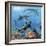 Diver And Prehistoric Life, Artwork-Richard Bizley-Framed Premium Photographic Print