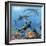 Diver And Prehistoric Life, Artwork-Richard Bizley-Framed Premium Photographic Print