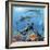 Diver And Prehistoric Life, Artwork-Richard Bizley-Framed Premium Photographic Print