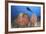 Diver Looks on at Sponges, Soft Corals and Crinoids in a Colorful Komodo Seascape-Stocktrek Images-Framed Photographic Print