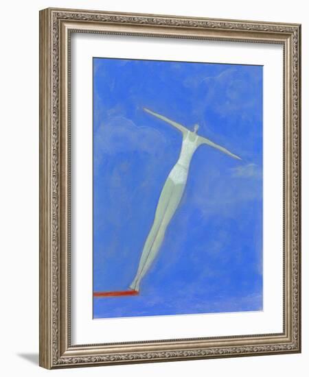 Diver on Springboard-Marie Bertrand-Framed Giclee Print