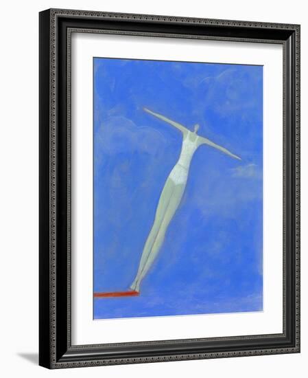 Diver on Springboard-Marie Bertrand-Framed Giclee Print