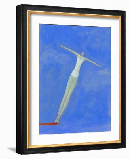 Diver on Springboard-Marie Bertrand-Framed Giclee Print