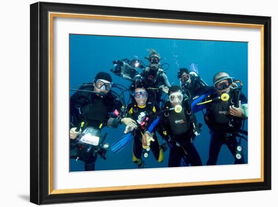 Divers-Matthew Oldfield-Framed Photographic Print