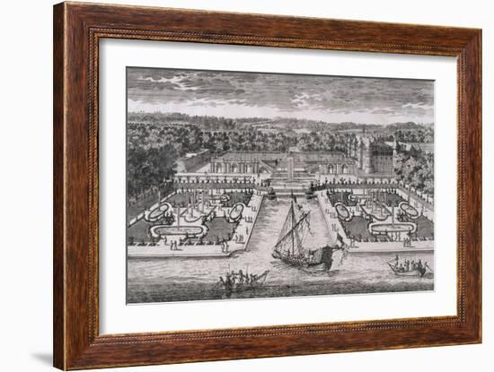 Diverses vues de Chantilly : vue et perspective du canal, des jardins et du château-Adam Perelle-Framed Giclee Print