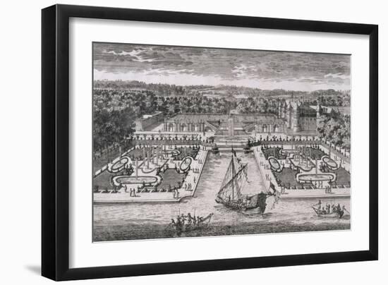 Diverses vues de Chantilly : vue et perspective du canal, des jardins et du château-Adam Perelle-Framed Giclee Print