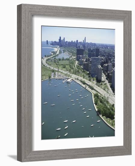 Diversey and Belmont Harbors, Chicago, Illinois, USA-null-Framed Photographic Print