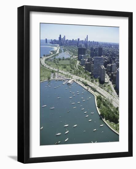 Diversey and Belmont Harbors, Chicago, Illinois, USA-null-Framed Photographic Print