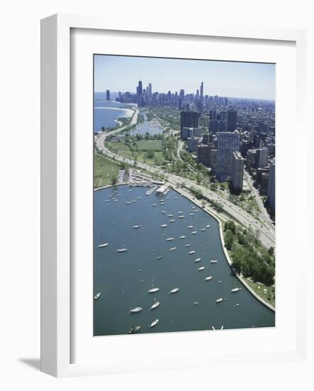 Diversey and Belmont Harbors, Chicago, Illinois, USA-null-Framed Photographic Print