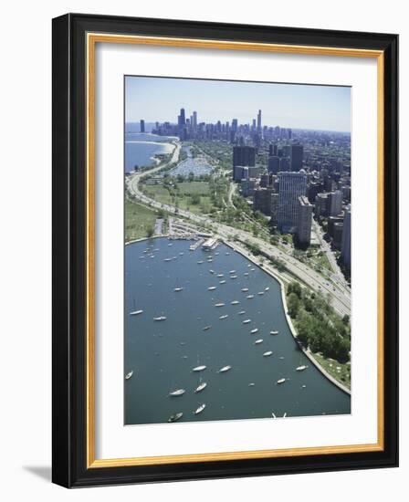 Diversey and Belmont Harbors, Chicago, Illinois, USA-null-Framed Photographic Print