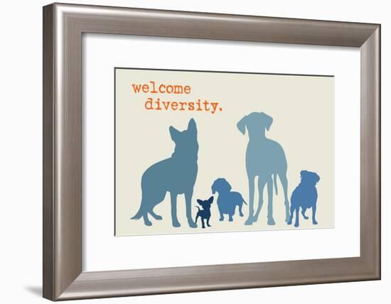 Diversity - Blue Version-Dog is Good-Framed Art Print