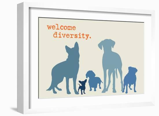 Diversity - Blue Version-Dog is Good-Framed Art Print