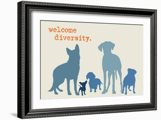 Diversity - Blue Version-Dog is Good-Framed Premium Giclee Print