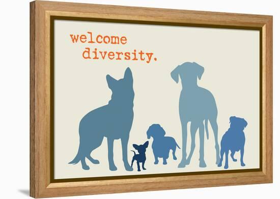 Diversity - Blue Version-Dog is Good-Framed Stretched Canvas