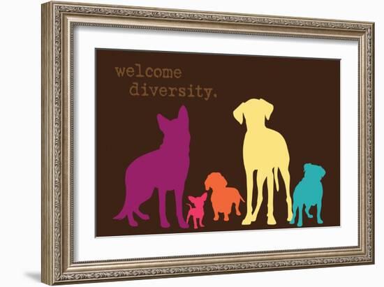 Diversity - Darker Version-Dog is Good-Framed Premium Giclee Print