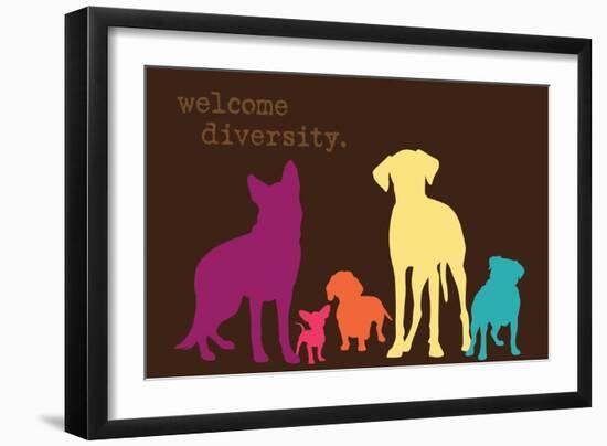 Diversity - Darker Version-Dog is Good-Framed Premium Giclee Print