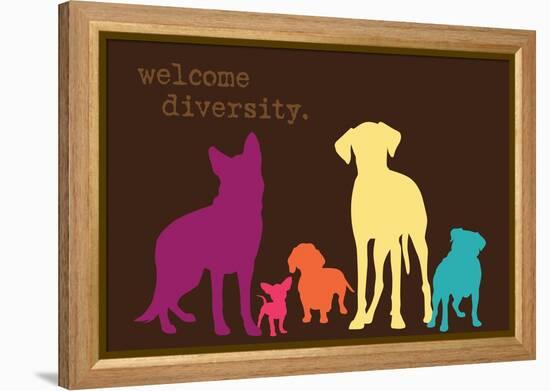 Diversity - Darker Version-Dog is Good-Framed Stretched Canvas