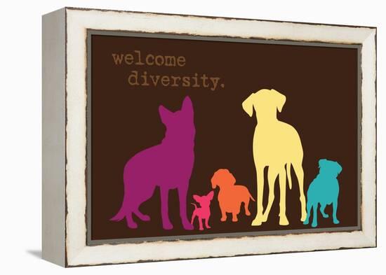 Diversity - Darker Version-Dog is Good-Framed Stretched Canvas