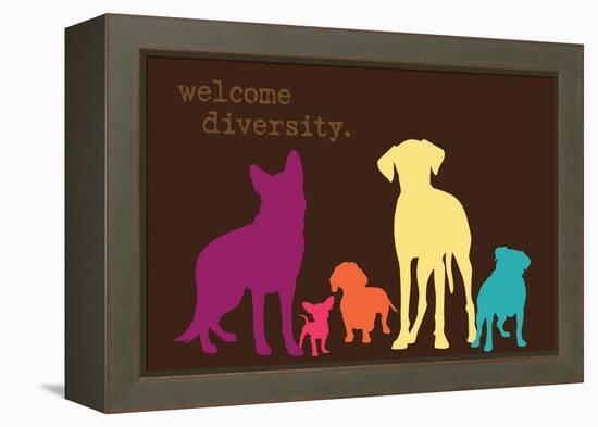 Diversity - Darker Version-Dog is Good-Framed Stretched Canvas