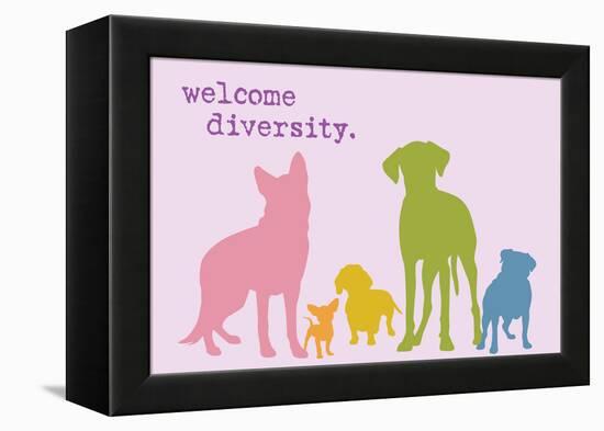 Diversity - Rainbow Version-Dog is Good-Framed Stretched Canvas