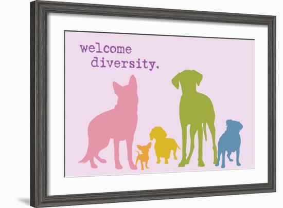 Diversity - Rainbow Version-Dog is Good-Framed Art Print