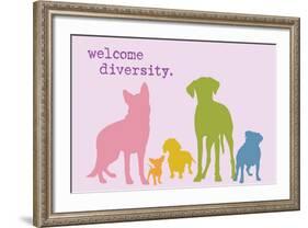 Diversity - Rainbow Version-Dog is Good-Framed Art Print