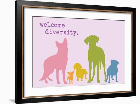 Diversity - Rainbow Version-Dog is Good-Framed Art Print