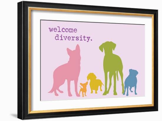 Diversity - Rainbow Version-Dog is Good-Framed Premium Giclee Print