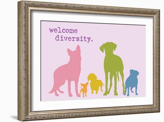 Diversity - Rainbow Version-Dog is Good-Framed Art Print