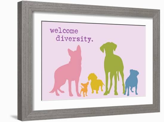 Diversity - Rainbow Version-Dog is Good-Framed Art Print