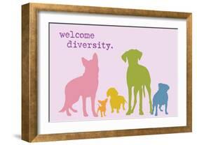 Diversity - Rainbow Version-Dog is Good-Framed Art Print