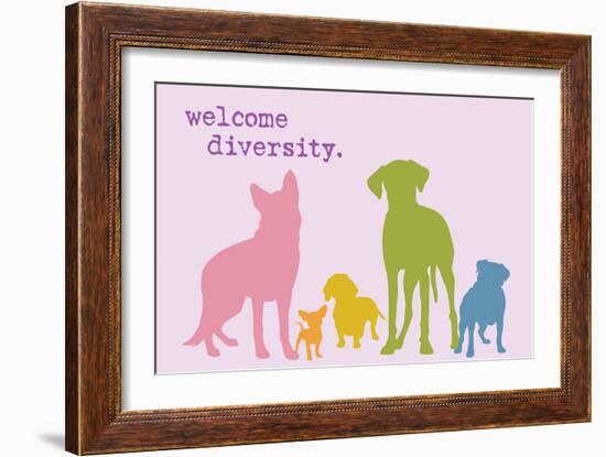 Diversity - Rainbow Version-Dog is Good-Framed Art Print