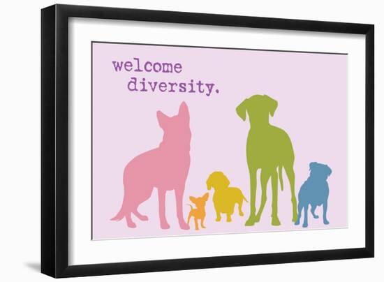 Diversity - Rainbow Version-Dog is Good-Framed Art Print