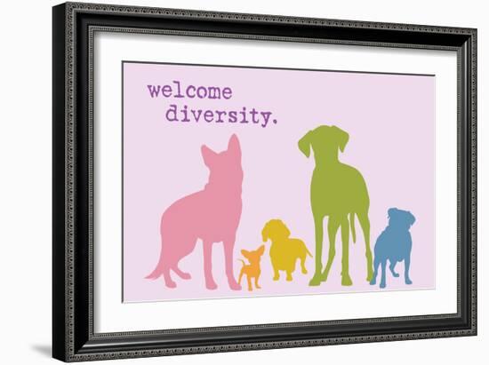 Diversity - Rainbow Version-Dog is Good-Framed Art Print