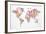 Diverstiy People World Map-cienpies-Framed Art Print