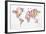 Diverstiy People World Map-cienpies-Framed Art Print