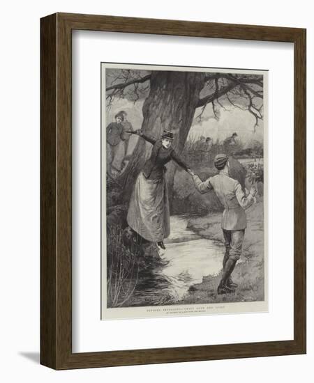 Divided Interests, 'Twixt Love and Sport-Edward Frederick Brewtnall-Framed Giclee Print