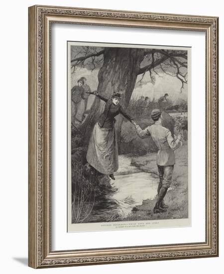 Divided Interests, 'Twixt Love and Sport-Edward Frederick Brewtnall-Framed Giclee Print