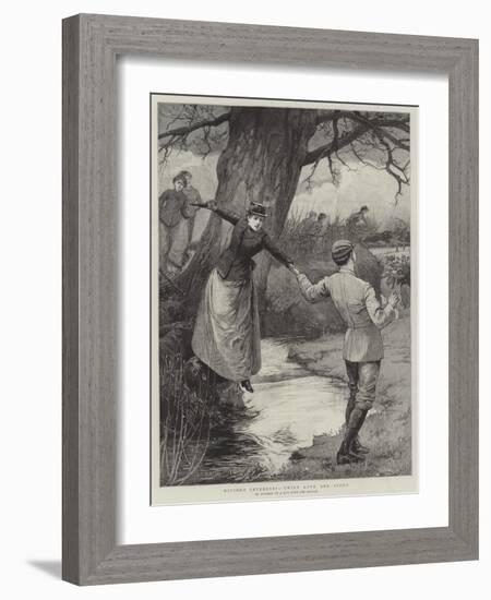 Divided Interests, 'Twixt Love and Sport-Edward Frederick Brewtnall-Framed Giclee Print