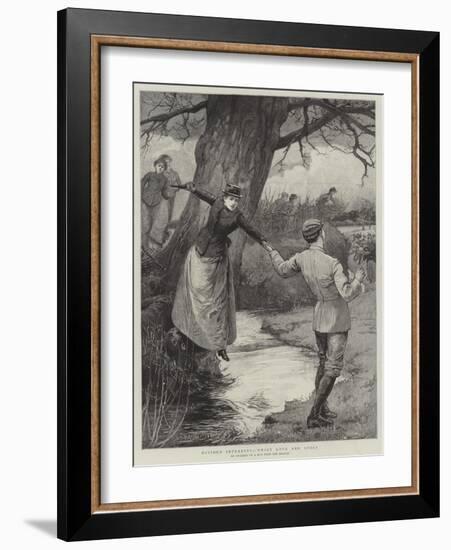 Divided Interests, 'Twixt Love and Sport-Edward Frederick Brewtnall-Framed Giclee Print